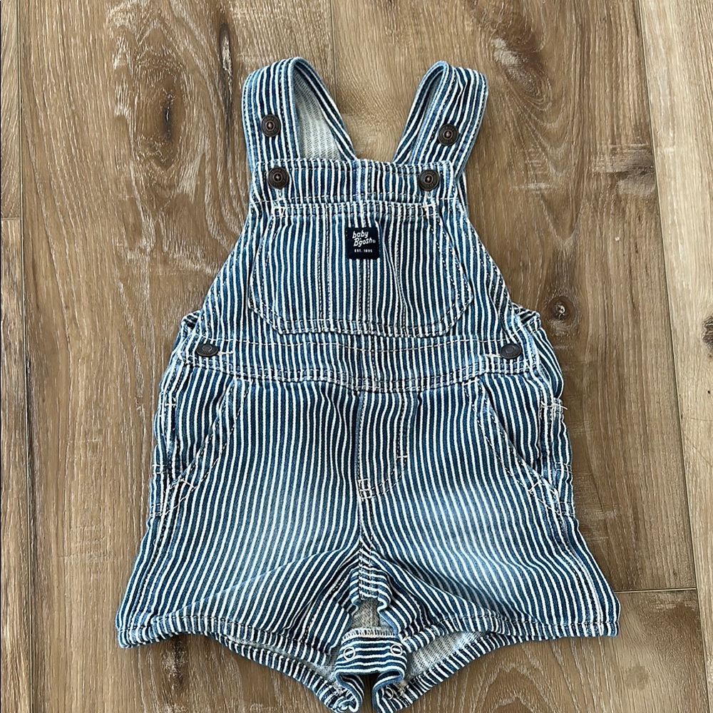 Blue Striped Kids Overalls